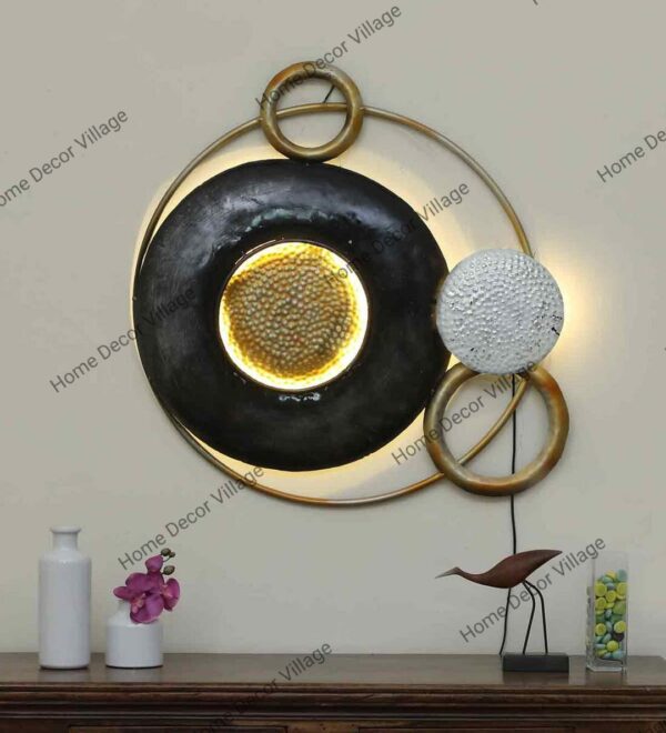 Geometric LED Metal Wall Art with Backlight  ( 45*22 inches )